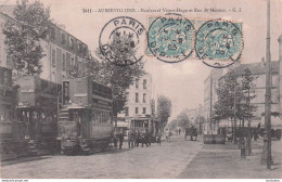 AUBERVILLIERS BOULEVARD VICTOR HUGO ET RUE DU MOUTIER  AVEC LE TRAMWAY - Aubervilliers