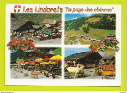 74 LES LINDARETS Vers Avoriaz Village Au Pays Des Chèvres En 4 Vues Bar Restaurant La Crémaillère PUB GOLD VOIR DOS - Avoriaz