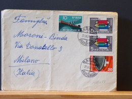 104/677  LETTRE  SUISSE  POUR ITALIE  1957 - Storia Postale