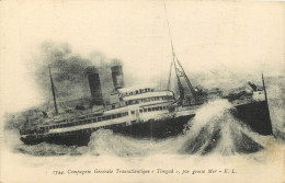  PAQUEBOT -  COMPAGNIE GENERALE TRANSATLANTIQUE - TIMGAD - PAR GROSSE MER - Dampfer