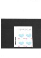 TP Autoadhésif  St Valentin Coeurs Courrrèges   N°1230 X 4 Année 2016 N** - Unused Stamps