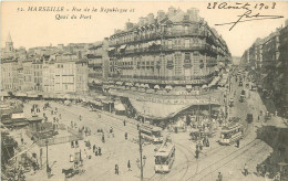  13 - MARSEILLE - RUE DE LA REPUBLIQUE ET QUAI DU PORT - Canebière, Centro