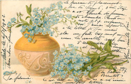   FLEURS  - VASE - MYOSOTIS - FLOWERS - Autres & Non Classés