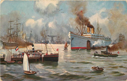 BELLE ILLUSTRATION DE BATEAUX  - T.S.N. Série 1217 - 1900-1949