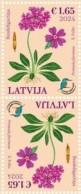 Latvia Lettland Lettonie 2024 (09) Latvian Fund For Nature - Flower - Bird's-eye Primrose - Bird - Kingfisher (t-b Pair) - Letland