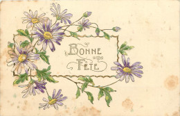   FLEURS -  MARGUERITES - BONNE FETE - GAUFREE  - Andere & Zonder Classificatie