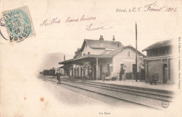 88 Etival La Gare CPA Cachet 1906 - Etival Clairefontaine