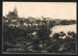 AK Waren /Müritz, Blick Vom Stüde Auf Den Ort Mit Kirche  - Waren (Müritz)