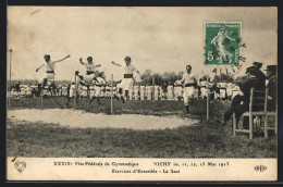 AK Vichy, XXXIXe Fête Fédérale De Gymnasitique 1913, Exercices D`Ensemble, Le Saut, Turnfest  - Autres & Non Classés