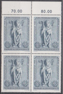 1968 , Mi 1270 ** (4) -  4er Block Postfrisch - 750 Jahre Diözese Graz - Seckau - Neufs