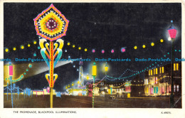 R124753 The Promenade. Blackpool Illuminations. By Night. Valentine. Valchrome - World