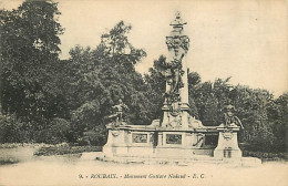 59 - Roubaix - Monument Gustave Nadaud - Oblitération Ronde De 1923 - CPA - Voir Scans Recto-Verso - Roubaix