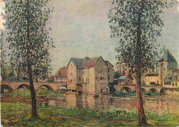 Art - Peinture - Alsfred Sisley - Bords Du Loing à Moret 1888 - CPM - Etat Carte Abimée En Haut à Gauche - Voir Scans Re - Peintures & Tableaux