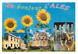 30 - Alès - Multivues - Automobiles - Monument Estele Et Nemorin - CPM - Voir Scans Recto-Verso - Alès