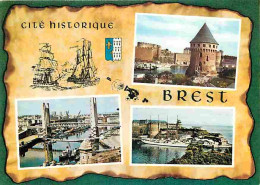 29 - Brest - Multivues - Bateaux - Blasons - Voir Scans Recto Verso  - Brest