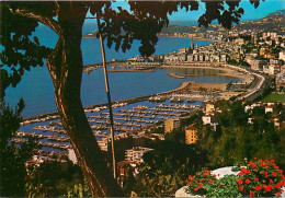 06 - Menton - Le Nouveau Port Et Vieille Ville - Fleurs - CPM - Carte Neuve - Voir Scans Recto-Verso - Menton