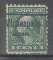 USA Precancel Vorausentwertungen Preo Locals Minnesota, Minneapolis 1914-L-6 E - Preobliterati