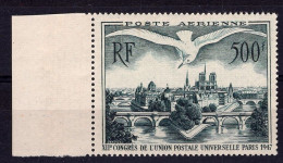 FRANCE - Poste Aérienne - N° 20, Bdf: 500f. Vert Foncé  Paris  Neufs ** De 1947.( + Cote 65 Euros X2 ) - 1927-1959 Neufs