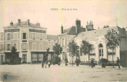 58 - Cosne Cours Sur Loire - Place De La Gare - Animée - CPA - Voir Scans Recto-Verso - Cosne Cours Sur Loire