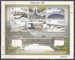 BHUTAN, 2005, Bridges In Bhutan, Issue, SS,  MNH, (**) - Bhután