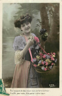 FANTAISIE    FEMME  LADY  FRAU   CORBEILLE DE FLEURS - Vrouwen