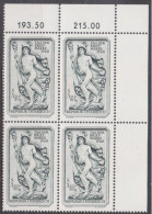 1968 , Mi 1277 ** (1) -  4er Block Postfrisch - Tag Der Briefmarke - Neufs