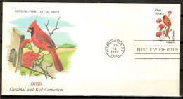 USA 1982 Estados Unidos / Official First Day Of Issue Birds Flowers Ohio FDC Aves Flores Blumen Vögel / Lc35  75-36 - Autres & Non Classés