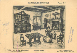  LE MOBILIER RUSTIQUE  INTERIEUR BRESSAN   PARIS 16 RUE COLLARD - Werbepostkarten