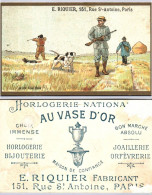 Chromos - Horlogerie Nationale Vase D'or - Riquier Bijouterie Joaillerie - Aux Cailles - Abimé Au Verso - Other & Unclassified