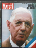 Paris Match N°1124 21 Novembre 1970 NUMERO SPECIAL L'adieu A De Gaulle - Allgemeine Literatur