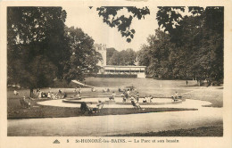 58  SAINT HONORE LES BAINS  LE PARC ET SON BASSIN - Saint-Honoré-les-Bains