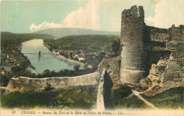 38  VIENNE  RUINES DU FORT DE LA BATIE ET VALLEE DU RHONE - Vienne