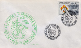 MATASELLOS 1985   SANT JORDI - SAINT GEORGES - Storia Postale