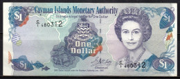 Cayman Islands 1998 Banknote $1 Dollar P-21a Prefix C/1, De La Rue, London, VF-XF - Canada