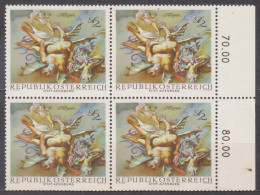 1968 , Mi 1278 ** (3) -  4er Block Postfrisch - Barocke Fresken - Unused Stamps