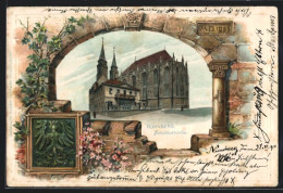 Passepartout-Lithographie Nürnberg, Sebalduskirche Hinter Altem Tordurchgang  - Sonstige & Ohne Zuordnung