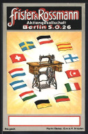 AK Berlin, Reklame Für Nähmaschine Von Frister & Rossmann AG  - Werbepostkarten