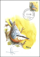 CM/MK° - 2294 - Sittelle Torchepot/Boomklever/Kleiber - SIGNÉ/GETEKEND/ZEICHEN - BXL-BSL - 12-9-88 - 1è Tirage - BUZIN - 1985-.. Vogels (Buzin)