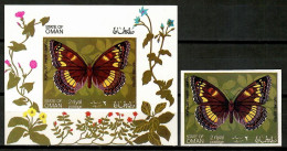 Oman 1970 / Butterflies MNH Mariposas Papillons Schmetterlinge / Cu13114  41-45 - Mariposas