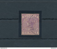 1884-90 BAHAMAS - Stanley Gibbons N. 54 - Regina Vittoria Crown CA, 6 D. Mauve - Malva -Usato - Otros & Sin Clasificación