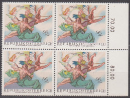 1968 , Mi 1279 ** (3) -  4er Block Postfrisch - Barocke Fresken - Neufs