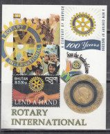 BHUTAN, 2005,   The 100th Anniversary Of Rotary International,  MS,   MNH, (**) - Bhután