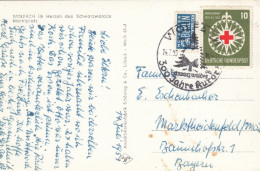 Ansichtskarte Wolfach/Schwarzwald Nach Marktheidenfeld - Lettres & Documents