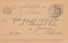 1903: Petrinja, Post Card To Jaromez / Böhmen - Otros & Sin Clasificación