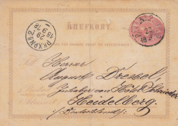 1878.: Post Card Pkxpn To Heidelberg - Other & Unclassified