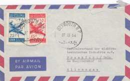 1954: Air Mail Beyrouth To Frankfurt - Líbano