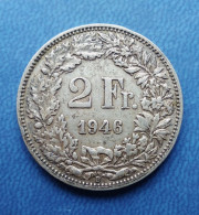 - SUISSE - 2 Francs - 1946 - Argent - - 2 Francs