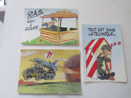 LOT DE 3 CARTES HUMORISTIQUE -  ARMEE - Humoristiques