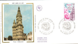 FDC 1977 TOUR ABBATIALE DE SAINT AMANS LES EAUX - 1970-1979