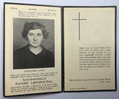 Faire Part De Décès Marie Hemmling 1903-1958 Diekirch Luxembourg - Obituary Notices